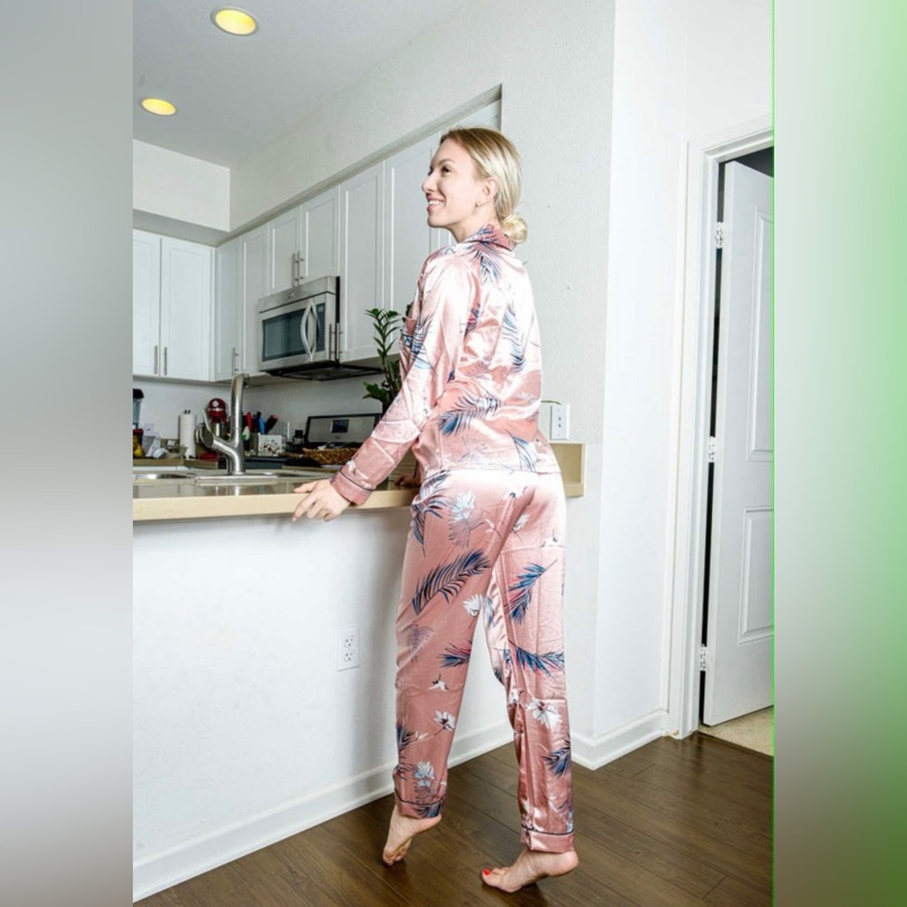 Set of silky pajamas: shirt and pants. Soft, comfortable, brand new!